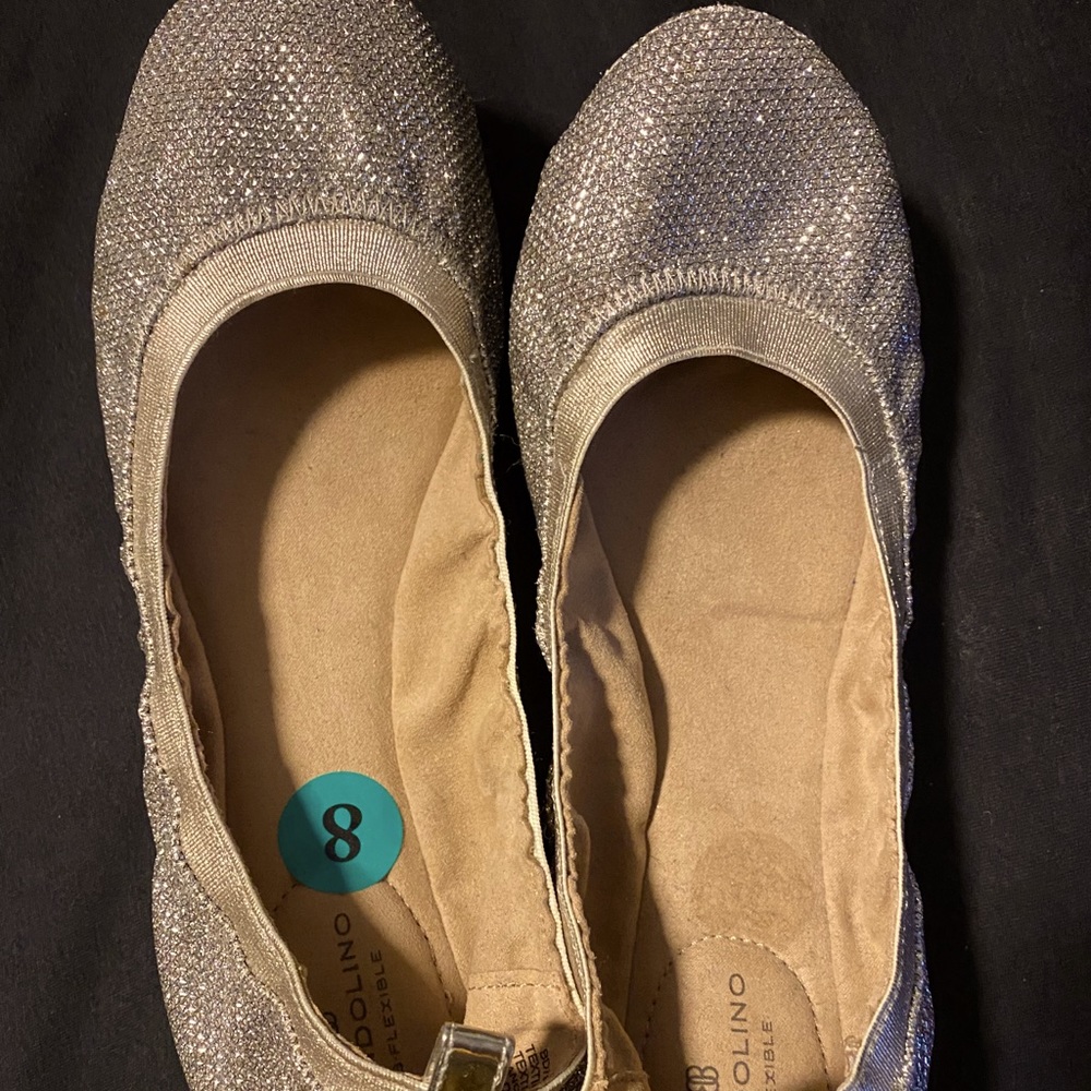 Bandolino gold sparkle flats